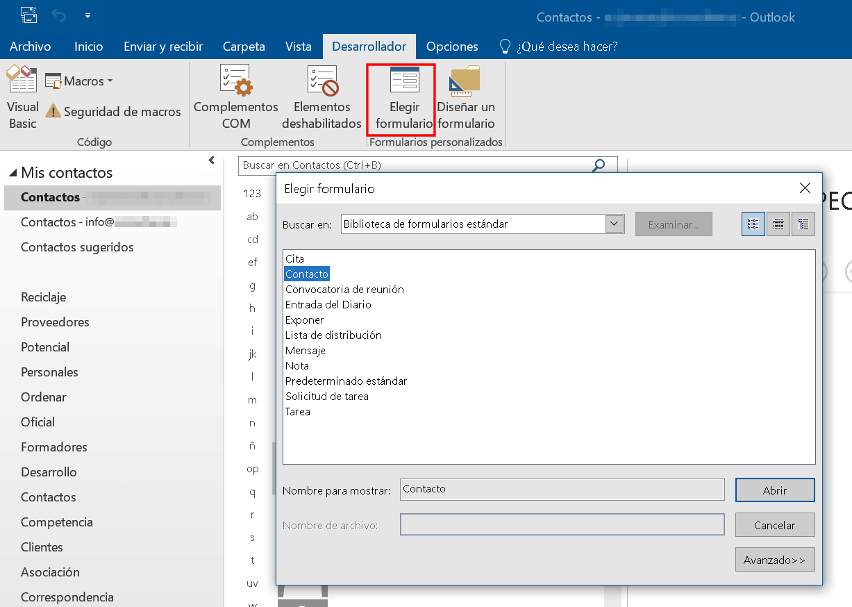 Personalizar formularios en Outlook – ? Buscar Tutorial