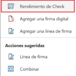 Excel: Rendimiento de check