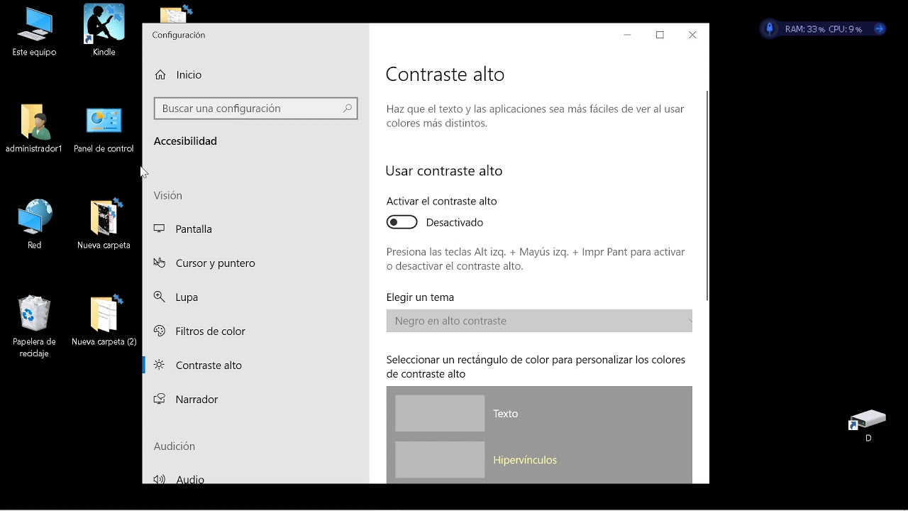 Alto Contraste En Windows 10 Buscar Tutorial 9358